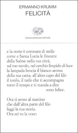 Felicita Ermanno Krumm Giulio Einaudi Editore Collezione Di Poesia