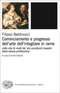 Copertina del libro Cominciamento e progresso dell’arte dell’intagliare in rame di Filippo Baldinucci