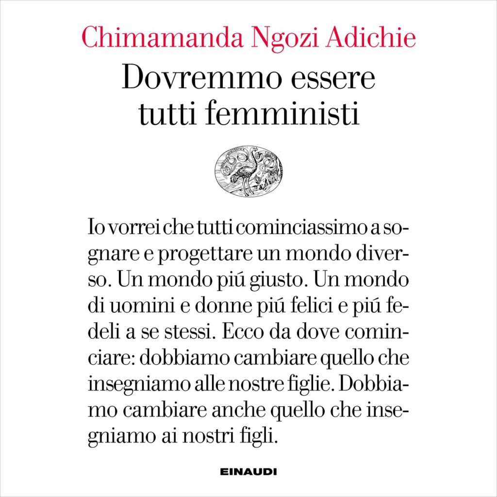 Copertina del libro Dovremmo essere tutti femministi di Chimamanda Ngozi Adichie