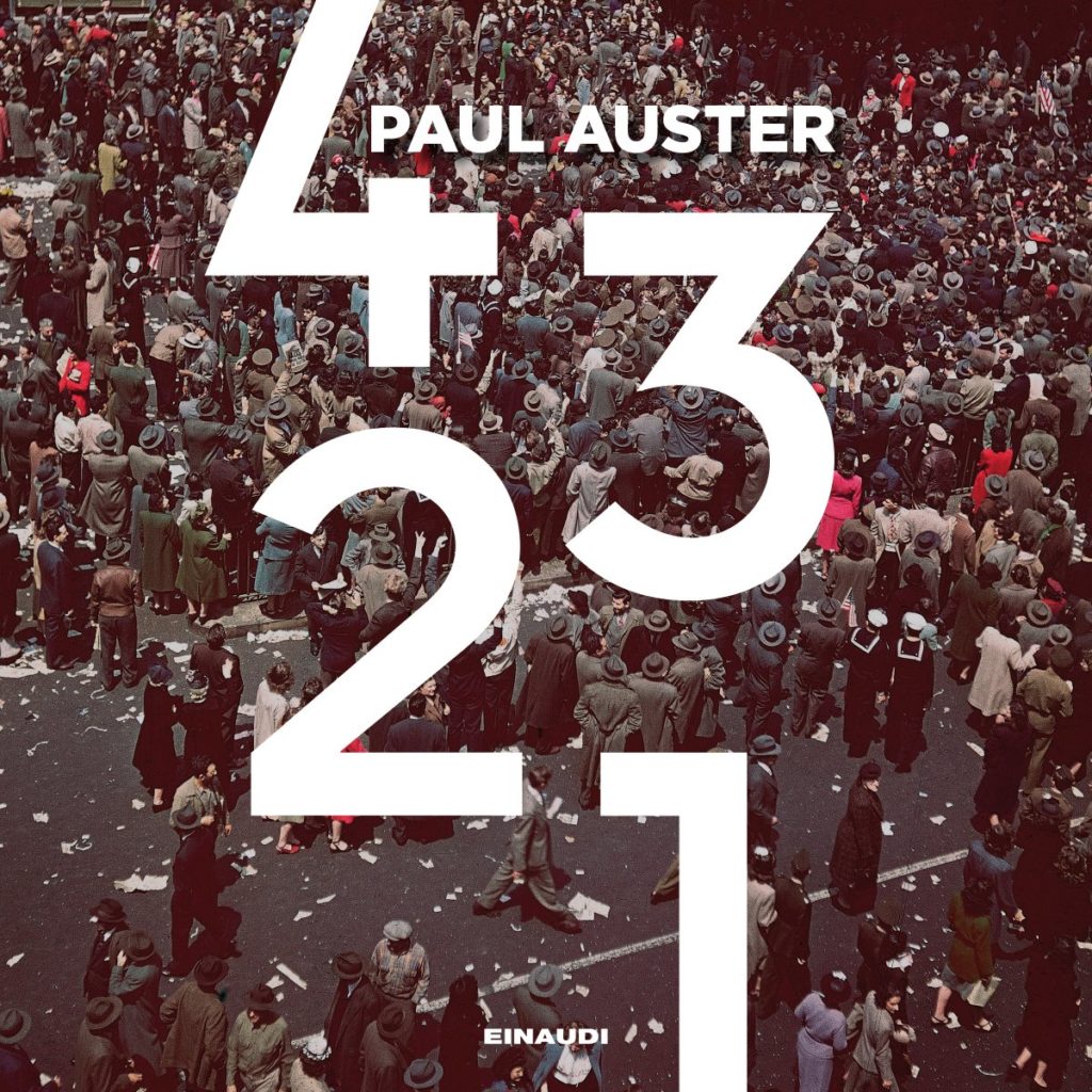 Copertina del libro 4 3 2 1 di Paul Auster