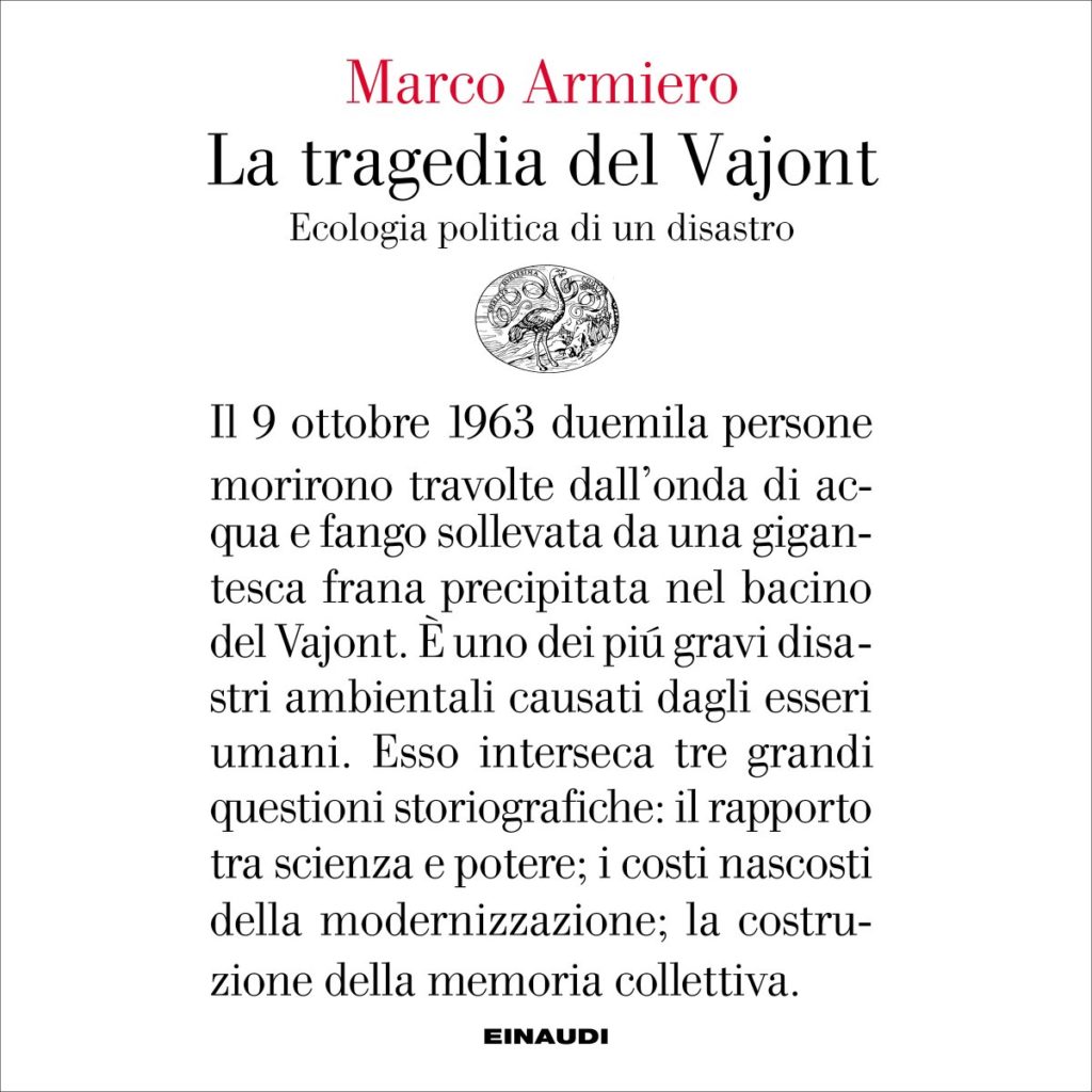 Copertina del libro La tragedia del Vajont di Marco Armiero