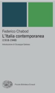 Copertina del libro L’Italia contemporanea di Federico Chabod