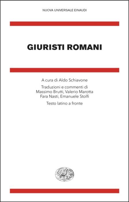 Copertina del libro Giuristi romani di VV.