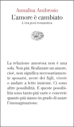 Copertina del libro L’amore è cambiato di Annalisa Ambrosio