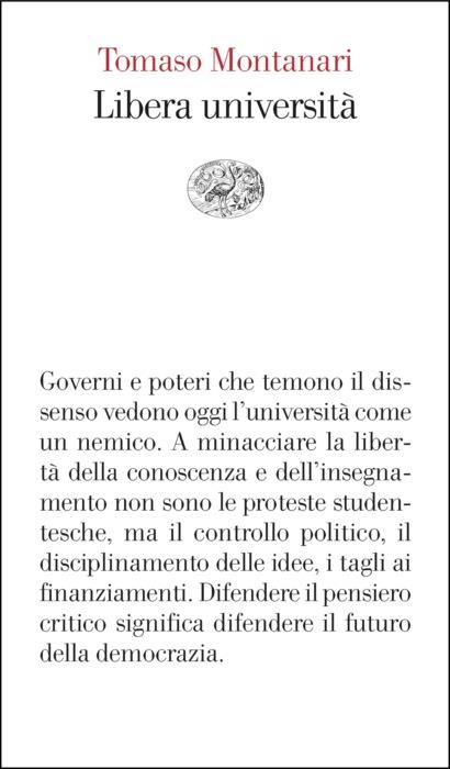 Copertina del libro Libera università di Tomaso Montanari